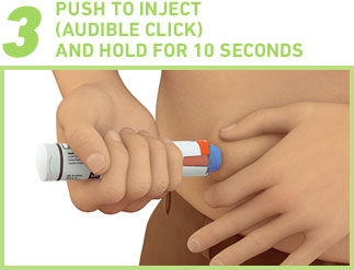 Step 3 - Push To Inject (Audible Click) and Hold For 10 Seconds Step 3 - Push To Inject (Audible Click) and Hold For 10 Seconds
